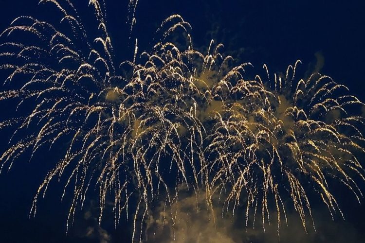 Fireworks exploding in the sky